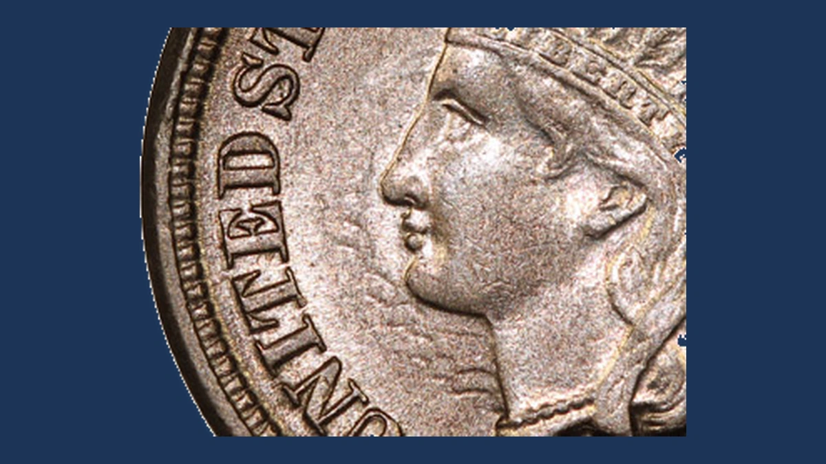 1863 Indian Head Penny: Clashed Dies