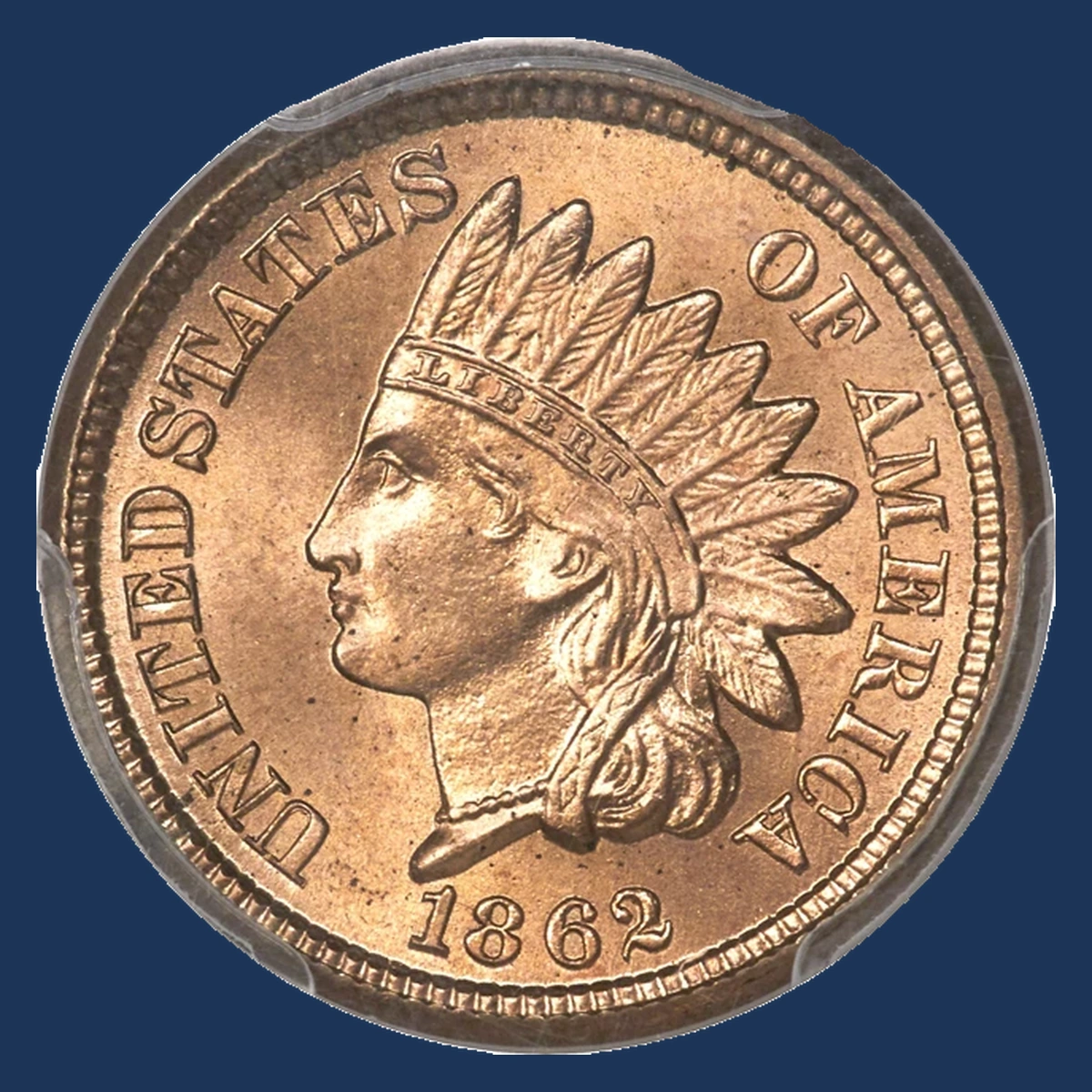 1862 Indian Head Penny: Repunched Date