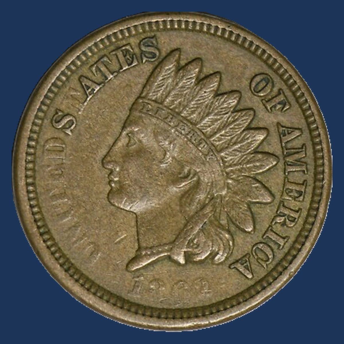 1862 Indian Cent: Struck Through