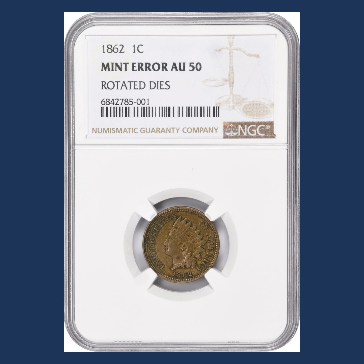 1862 Indian Head Penny: Rotated Dies