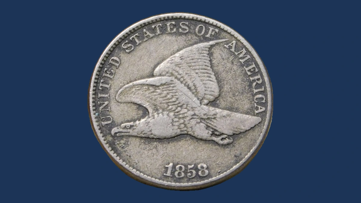 1858 Flying Eagle Cent: Rotated Dies