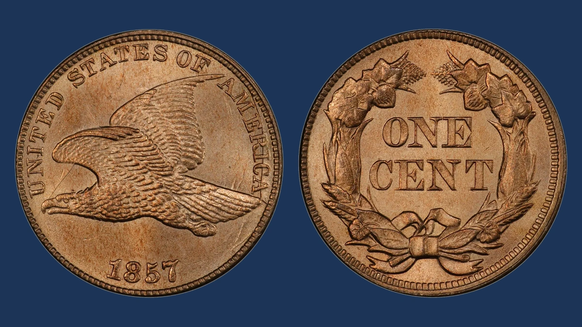 1857 Flying Eagle Cent: Clashed Dies