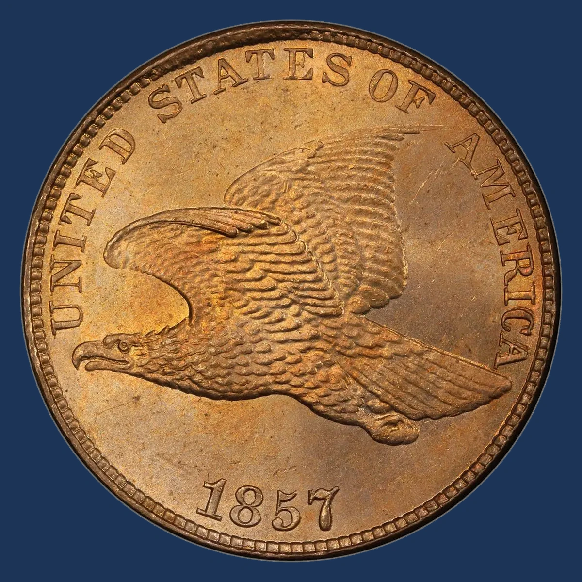1857 Flying Eagle Cent: Doubled Die Obverse