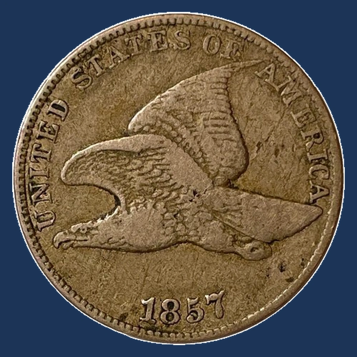1857 Flying Eagle Cent: Misplaced Date