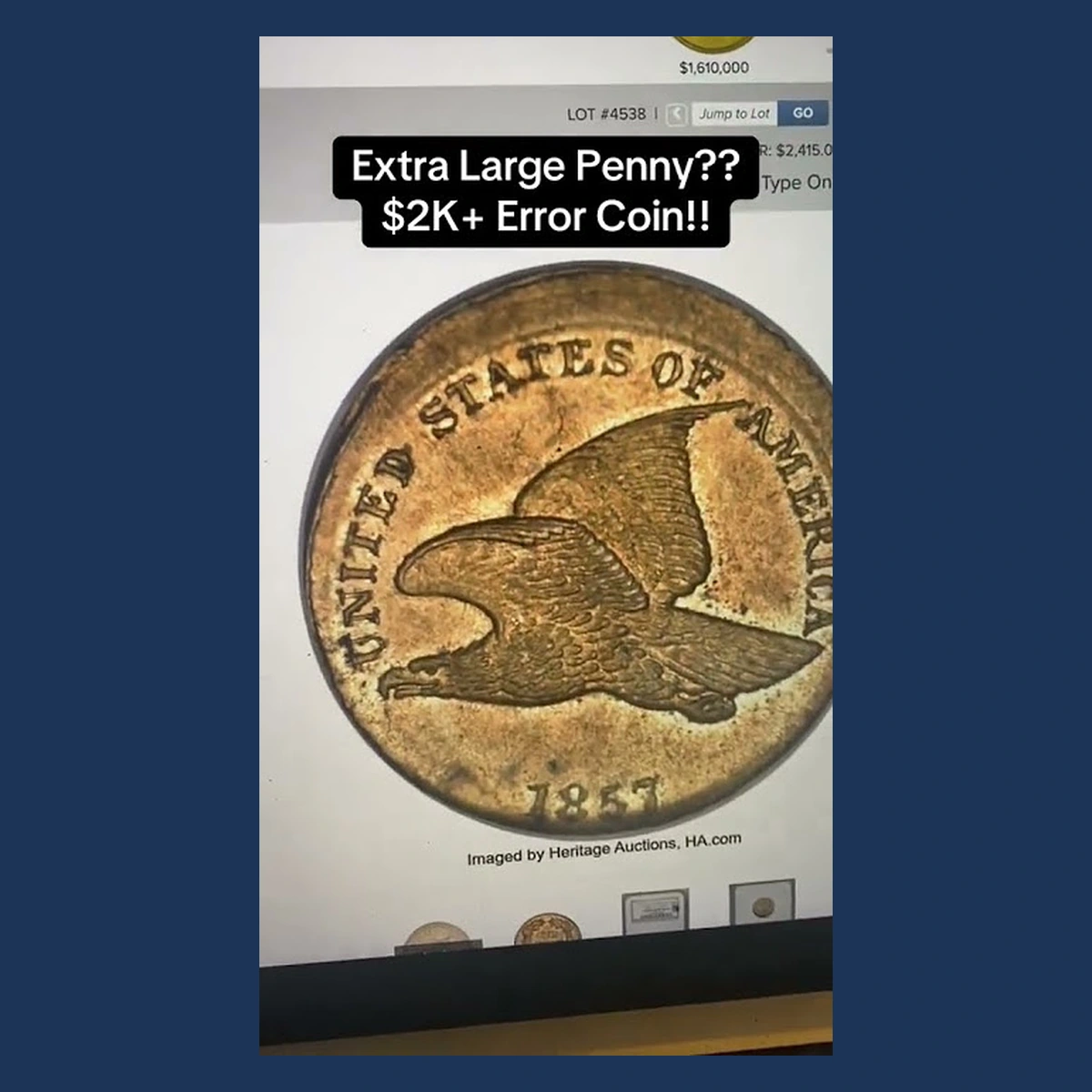 1857 Flying Eagle Cent: Broadstrike