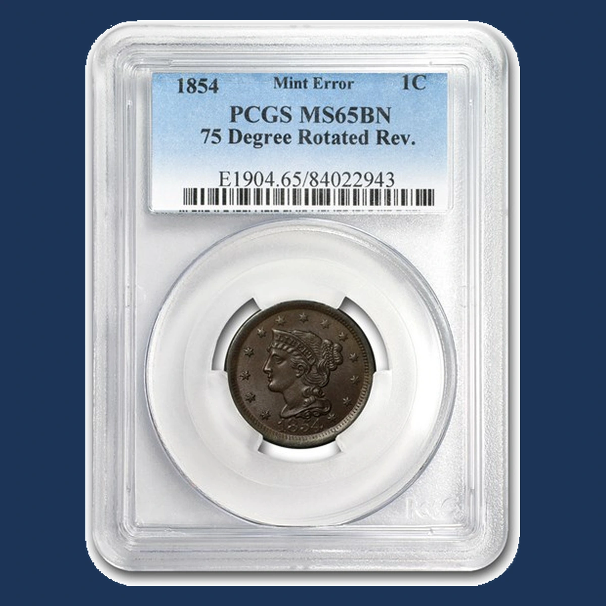 1854 Braided Hair Cent: Rotated Dies
