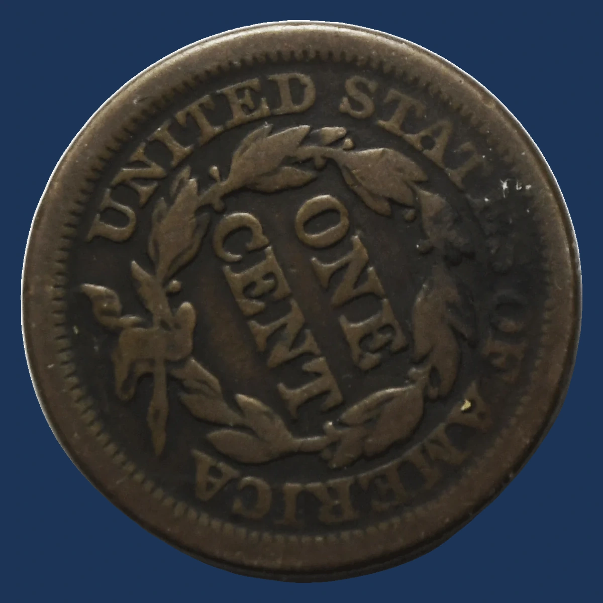 1851 Braided Hair Cent: Rotated Dies