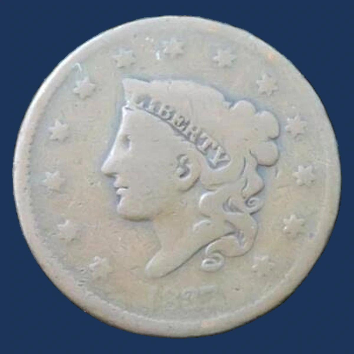 1837 Coronet Head Cent: Rotated Dies