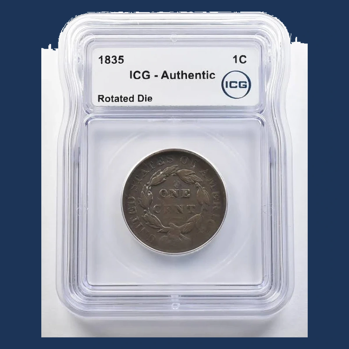1835 Coronet Head Cent: Rotated Dies