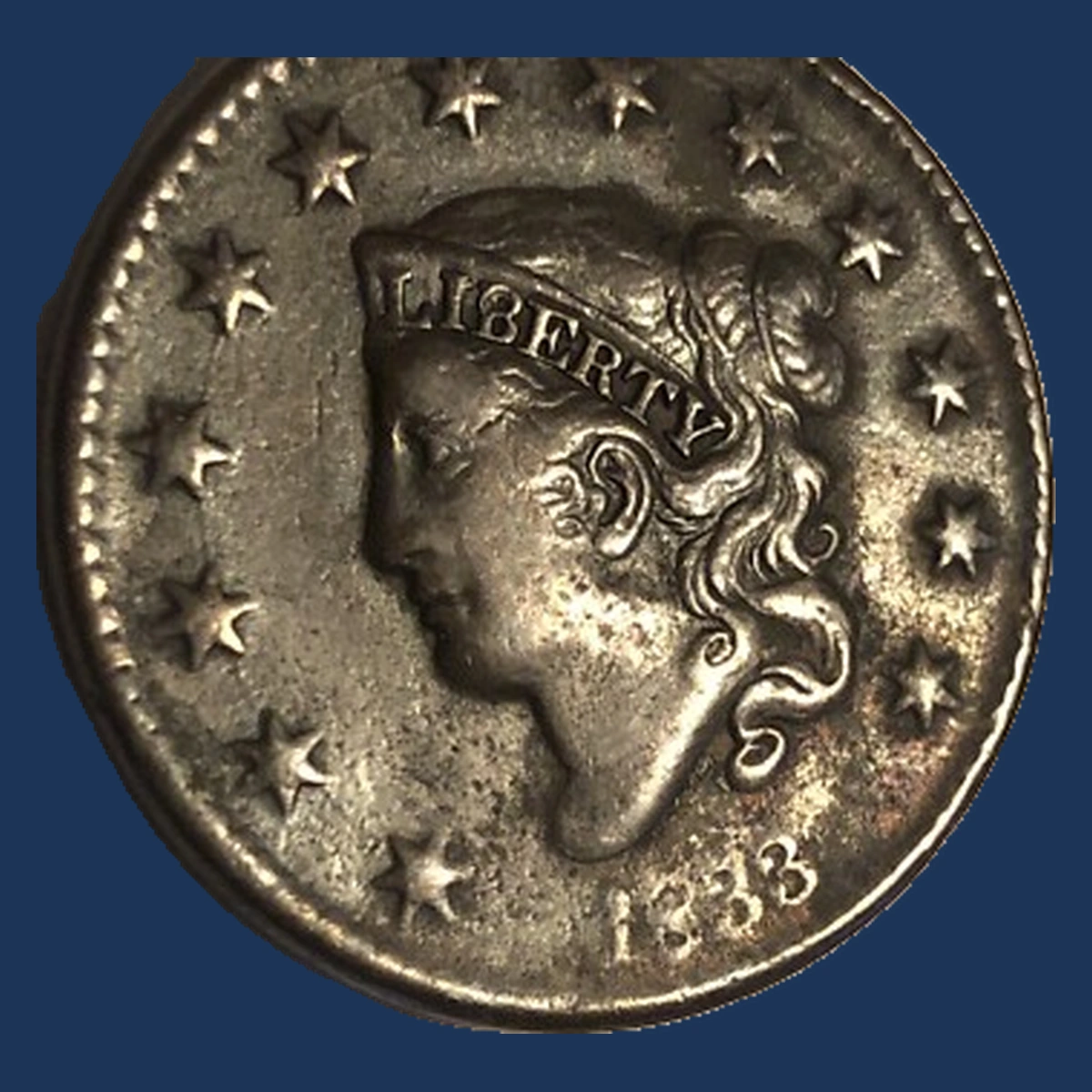 1833 Coronet Head Cent: Rotated Dies