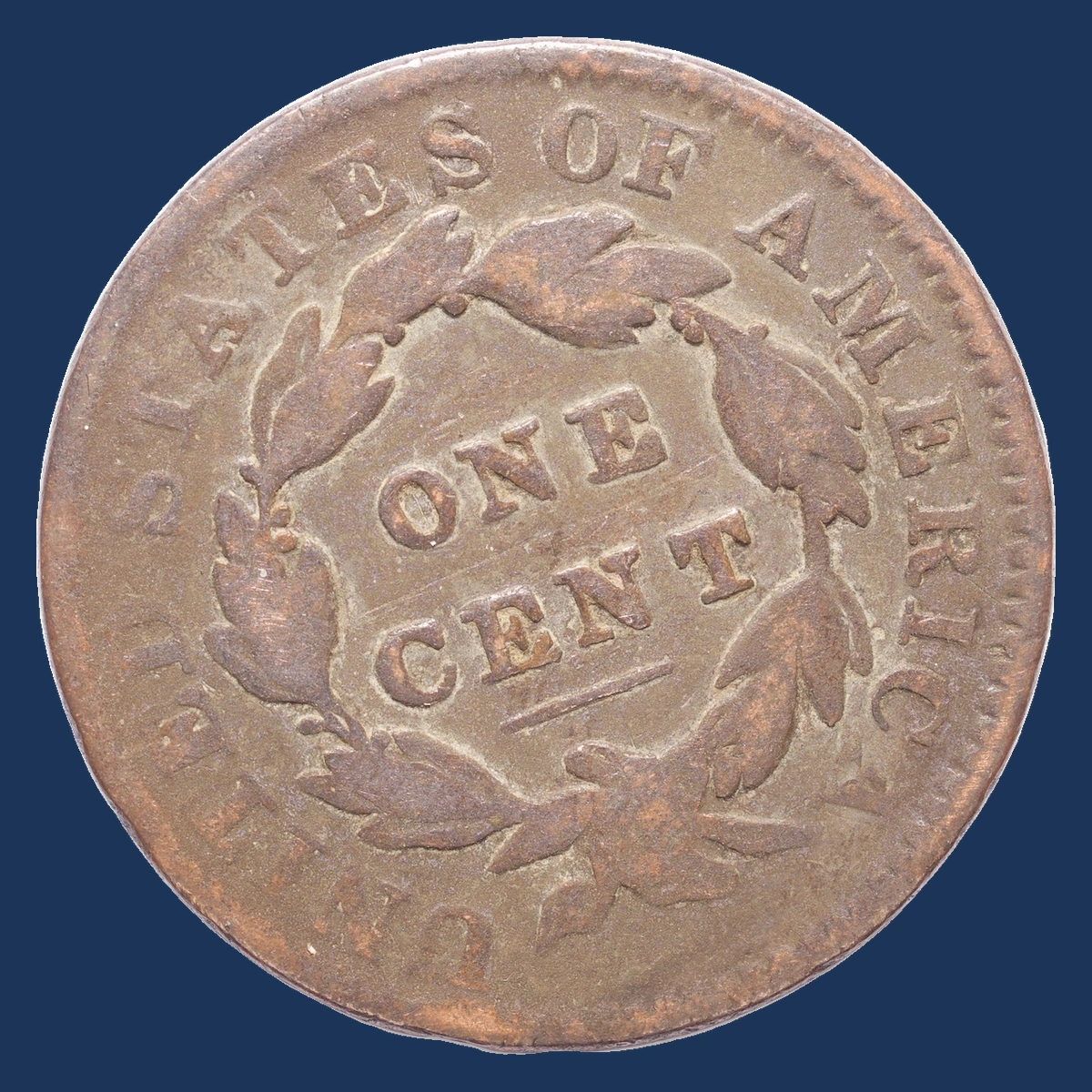 1831 Coronet Head Cent: Rotated Dies