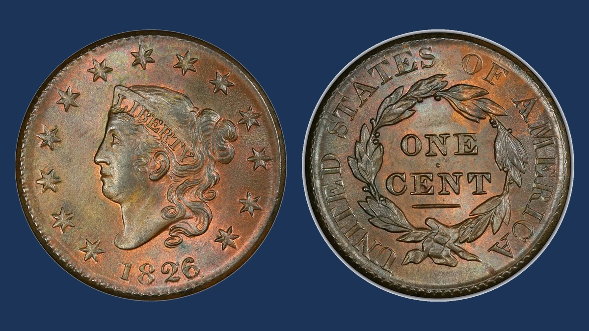 1826 Coronet Head Cent: Overdate