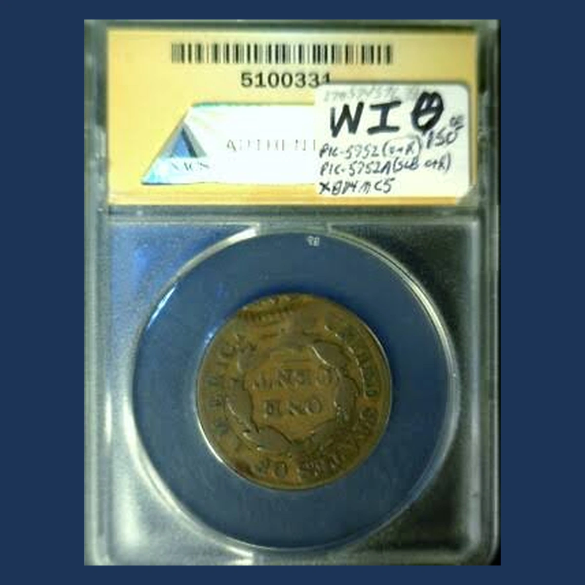 1826 Coronet Head Cent: Multiple Strike