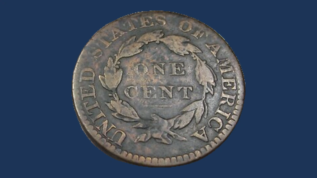 1825 Coronet Head Cent: Off-Center Strike