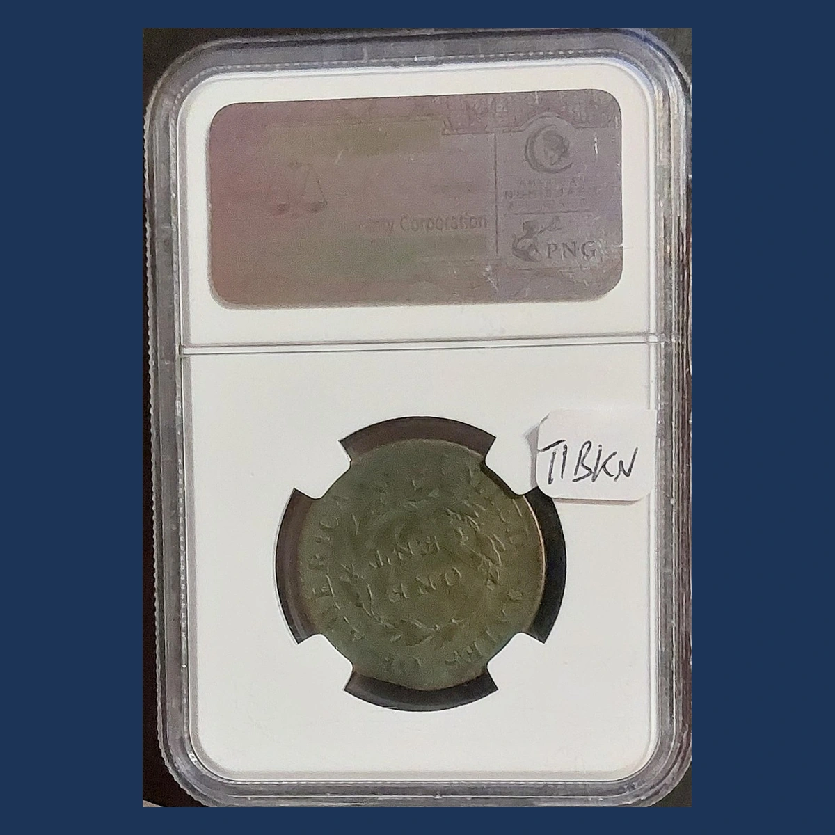 1820 Coronet Head Cent: Clipped Planchet