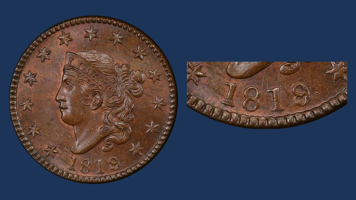 1819/8 Coronet Head Cent
