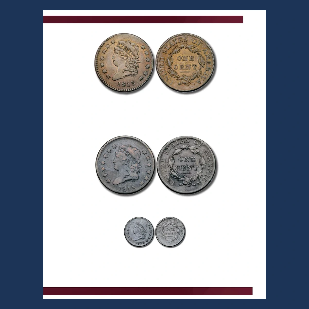 1813 Classic Head Cent: Misaligned Die