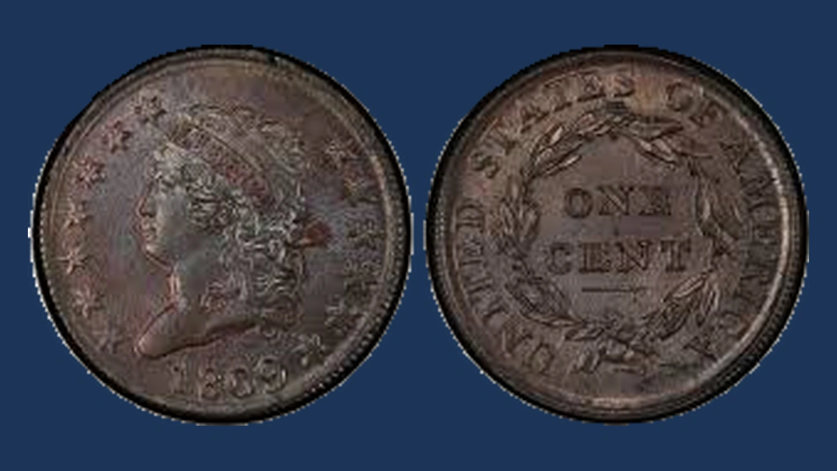 1809 Classic Head Cent: Repunched Date