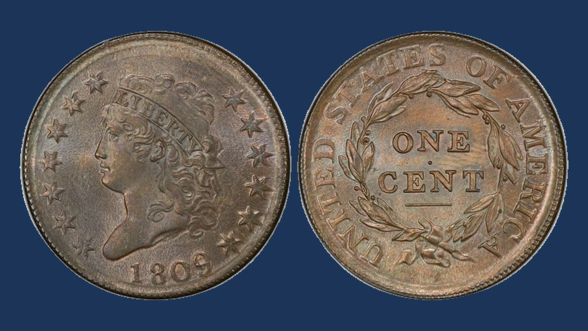 1809 Classic Head Cent: Die Break