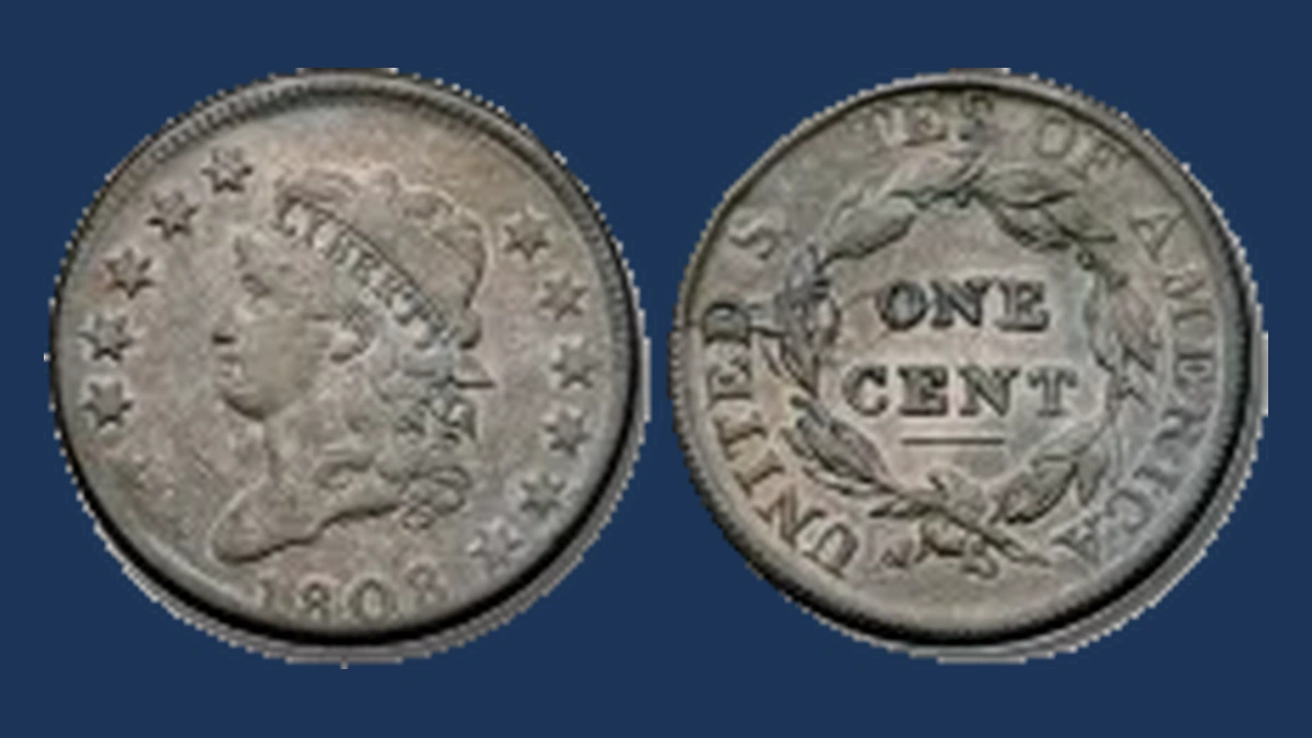 1808 Classic Head Cent: Die Crack