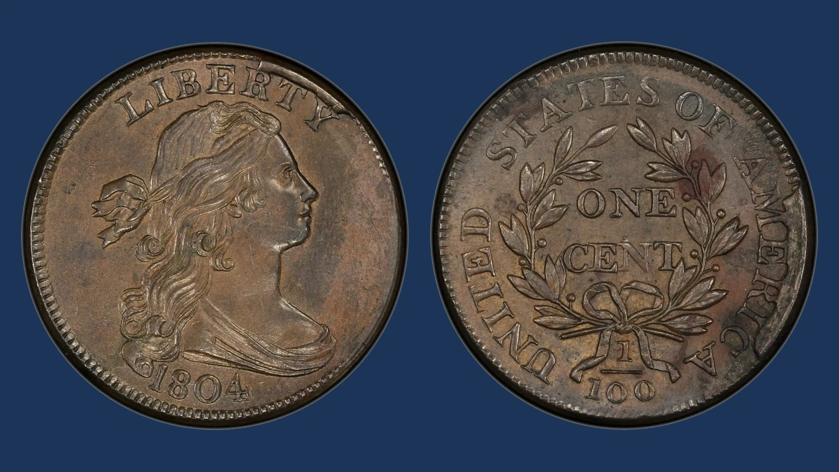 1804 Draped Bust Cent: Die Break / Cud