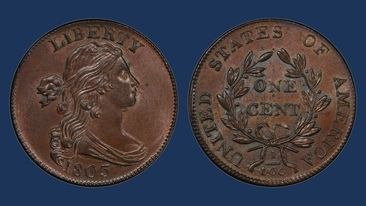 1803 Draped Bust Cent: Blundered Fraction / Reverse Lettering