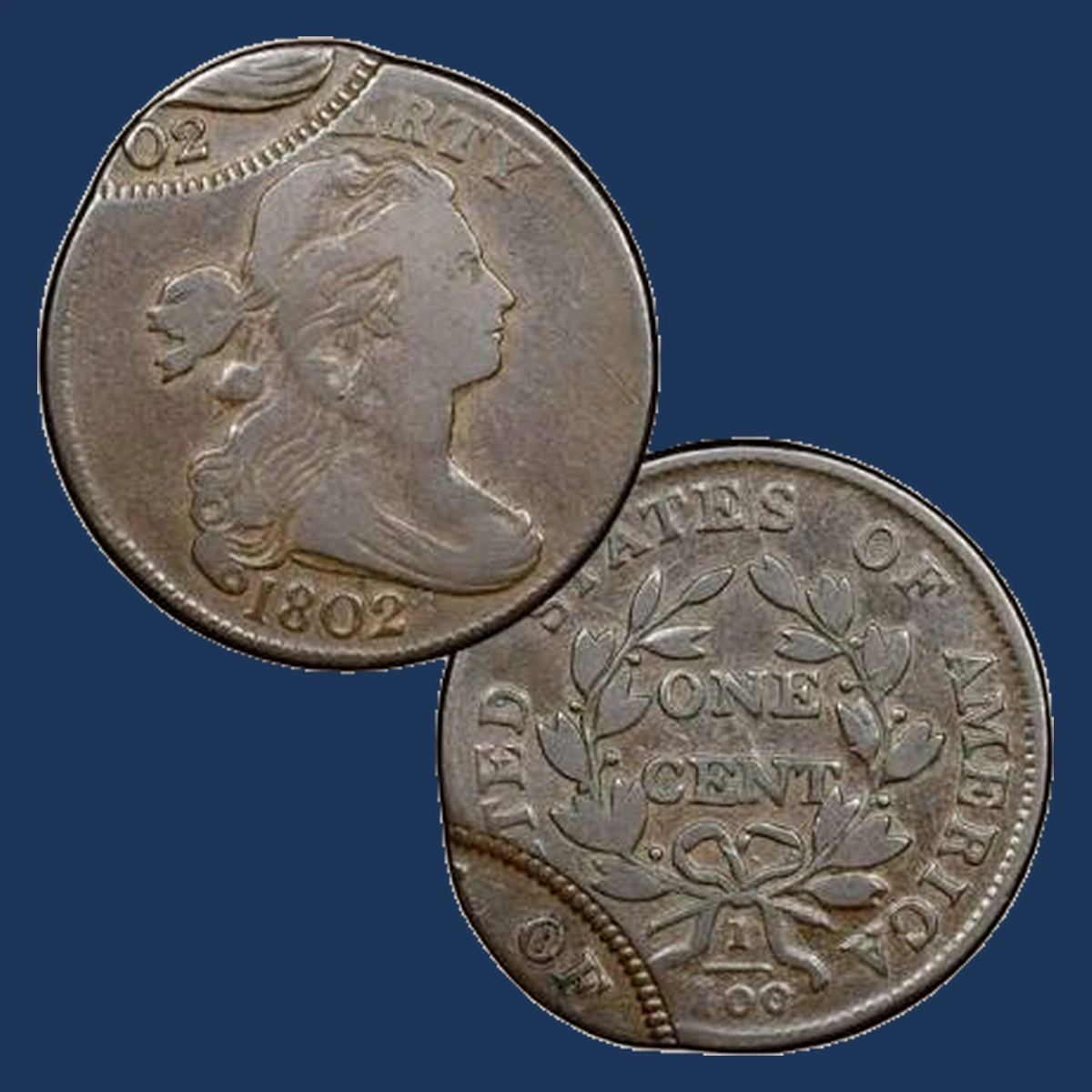1802 Draped Bust Cent: Double / Multiple Strike