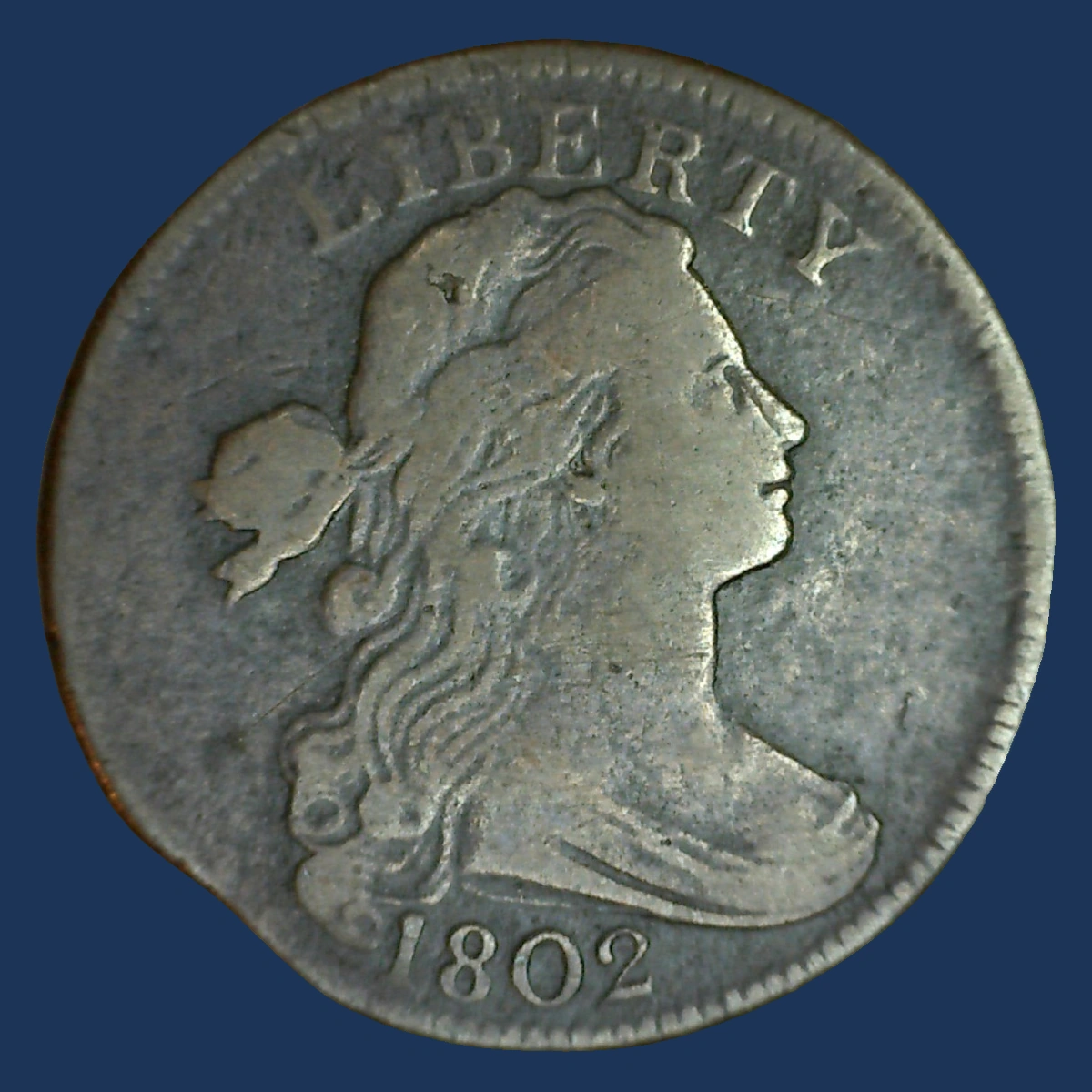 1802 Draped Bust Cent: Clipped Planchet