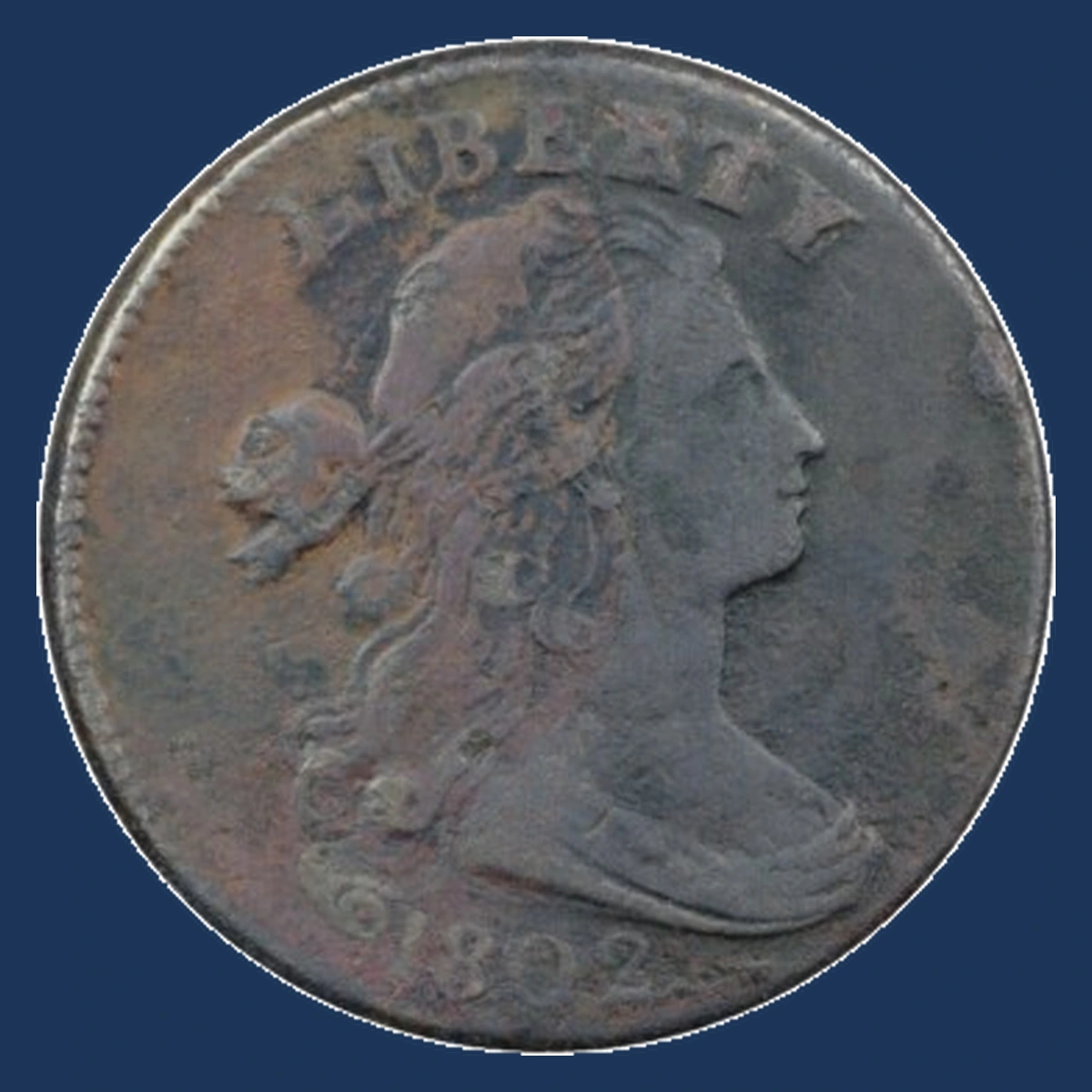 1802 Draped Bust Cent: Die Crack