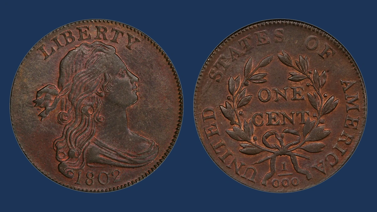 1802 Draped Bust Cent: Blundered Fraction / Reverse Lettering