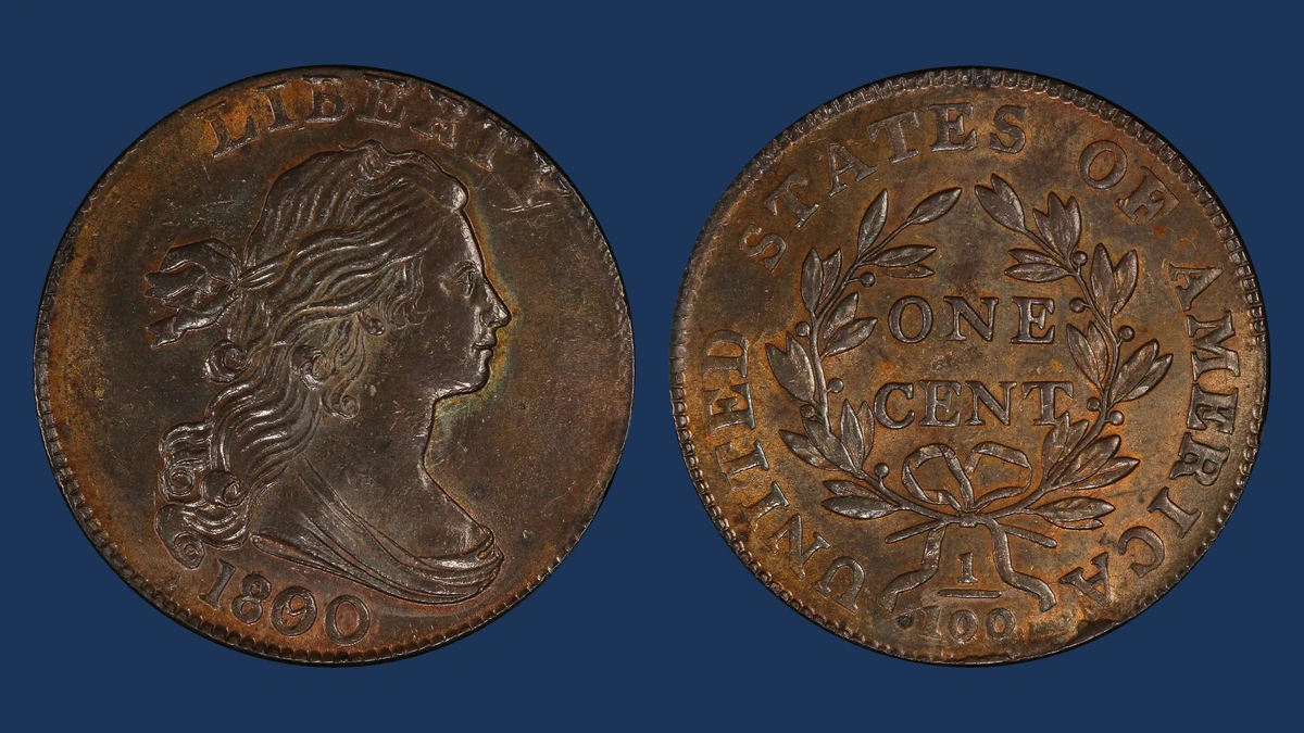 1800 Draped Bust Cent: Overdate