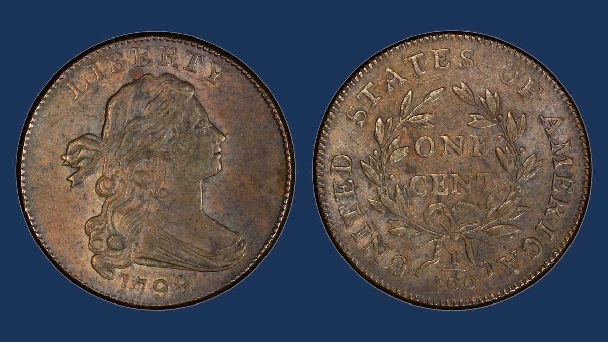 1799 Draped Bust Cent: Overdate