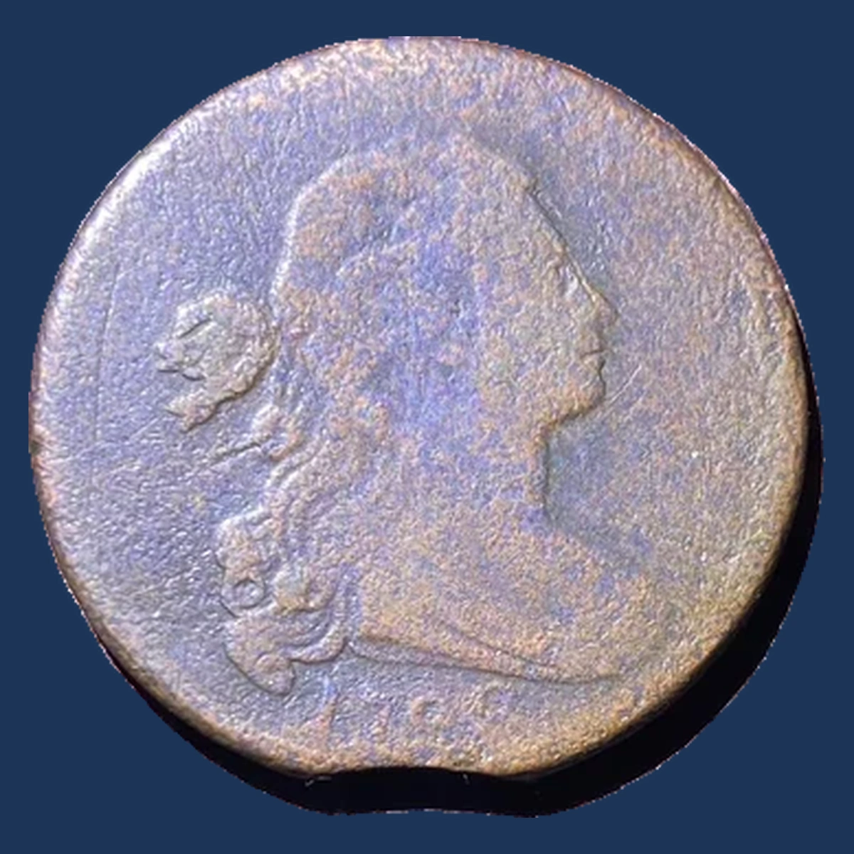 1798 Draped Bust Cent: Clipped Planchet