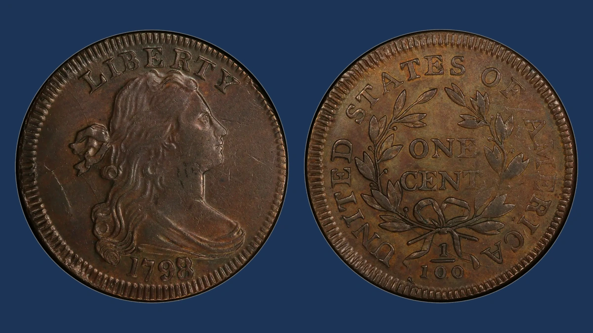 1798 Draped Bust Cent: Overdate