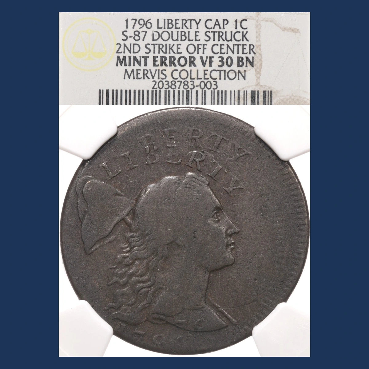 1796 Flowing Hair Large Cent: Multiple Strike