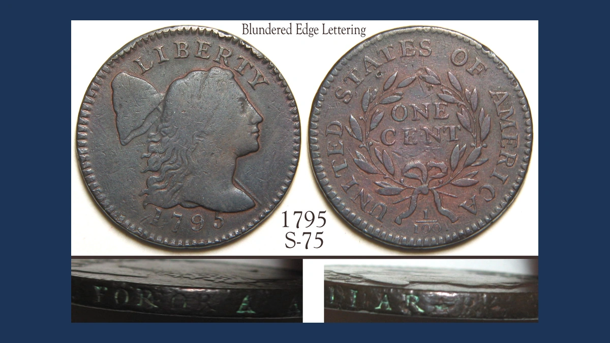 1795 Flowing Hair Large Cent: Edge Letter Multiple