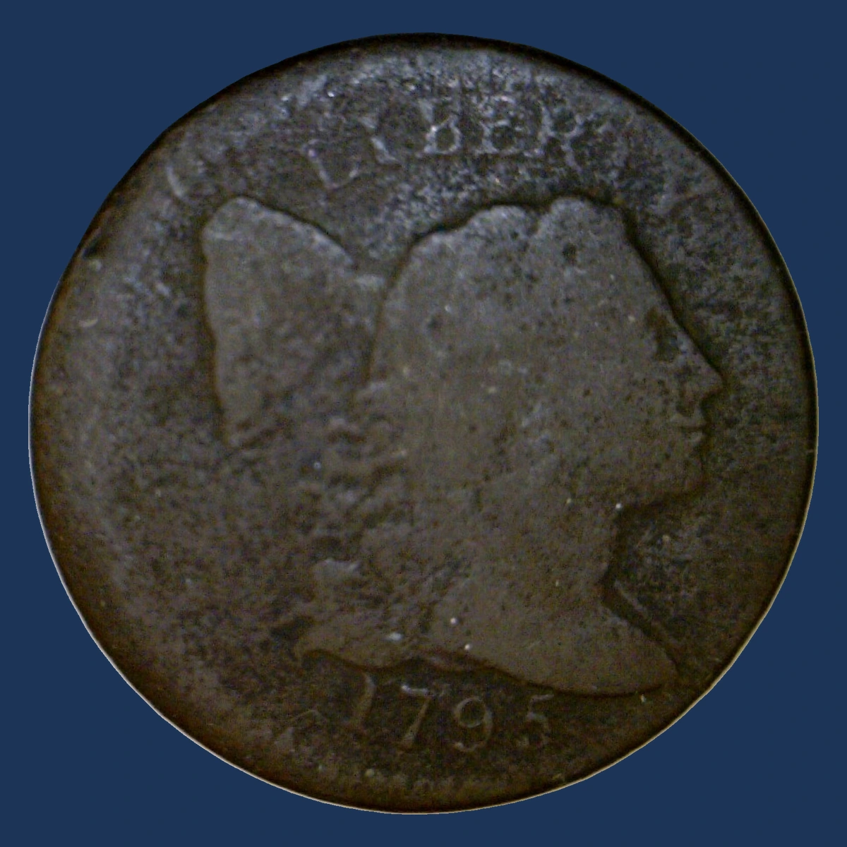 1795 Flowing Hair Large Cent: Off-Center Strike