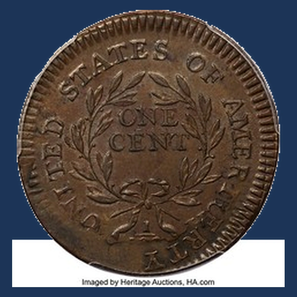1795 cent design overstruck on a 1794 cent