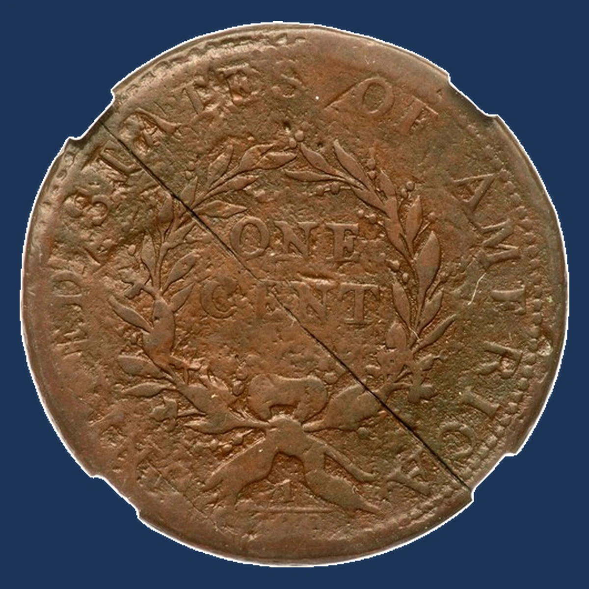 1793 Flowing Hair Large Cent: Brockage
