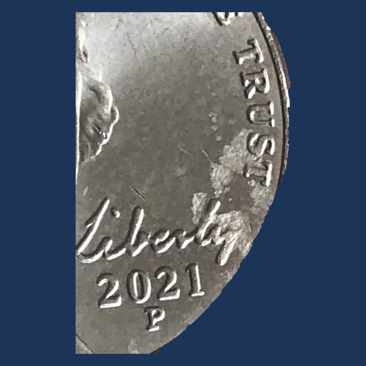 2021 Jefferson Nickel: Struck-Through Error
