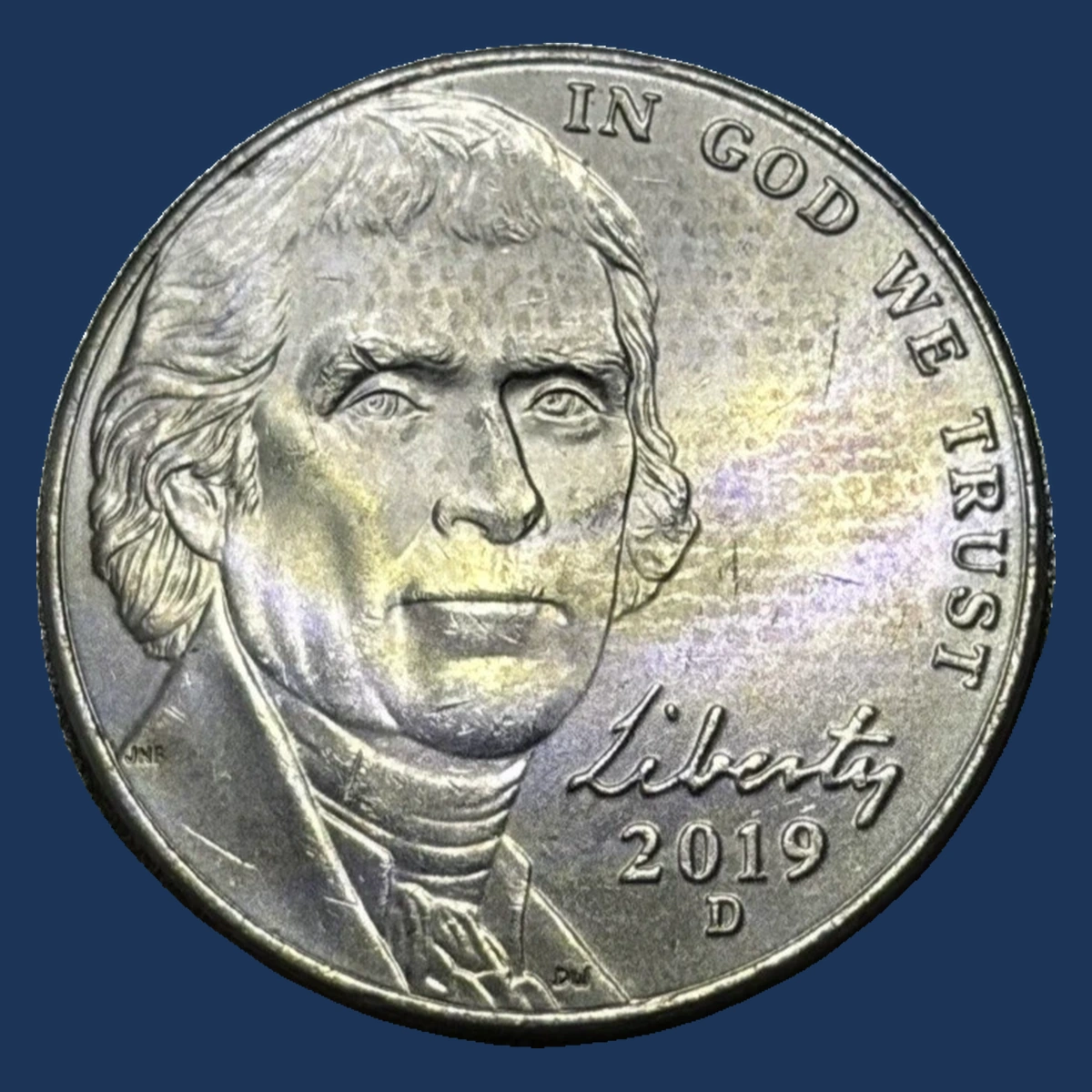 2019 Jefferson Nickel: Struck-Through Error