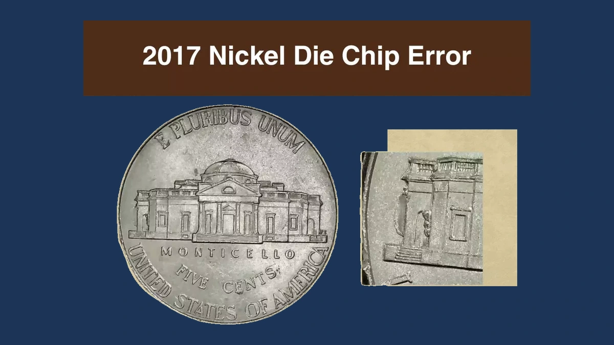 2017 Jefferson Nickel: Die Crack / Die Chip