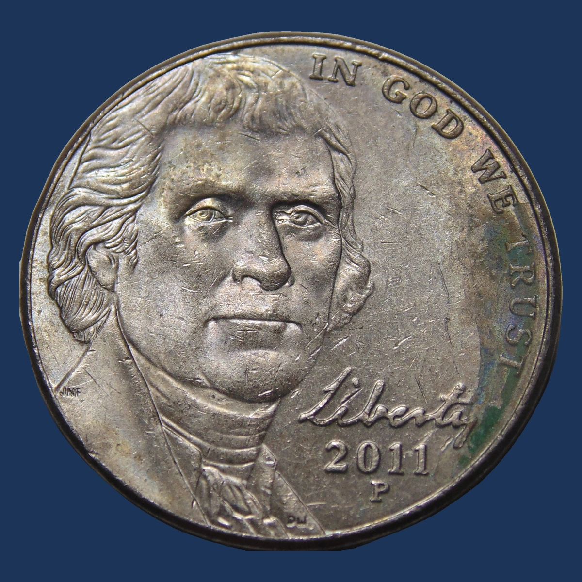 2011 Jefferson Nickel: Clashed Dies