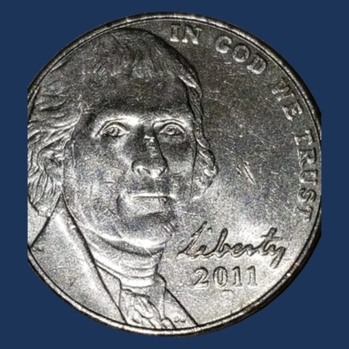 2011 Jefferson Nickel: Struck Through