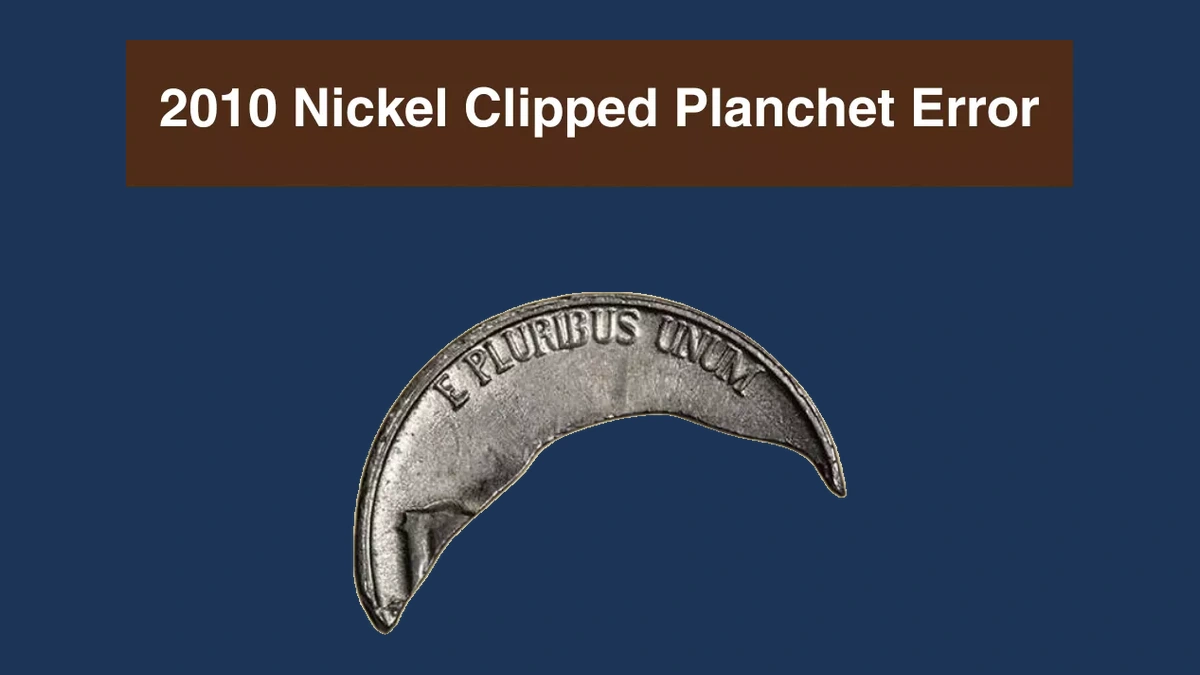 2010 Jefferson Nickel: Clipped Planchet