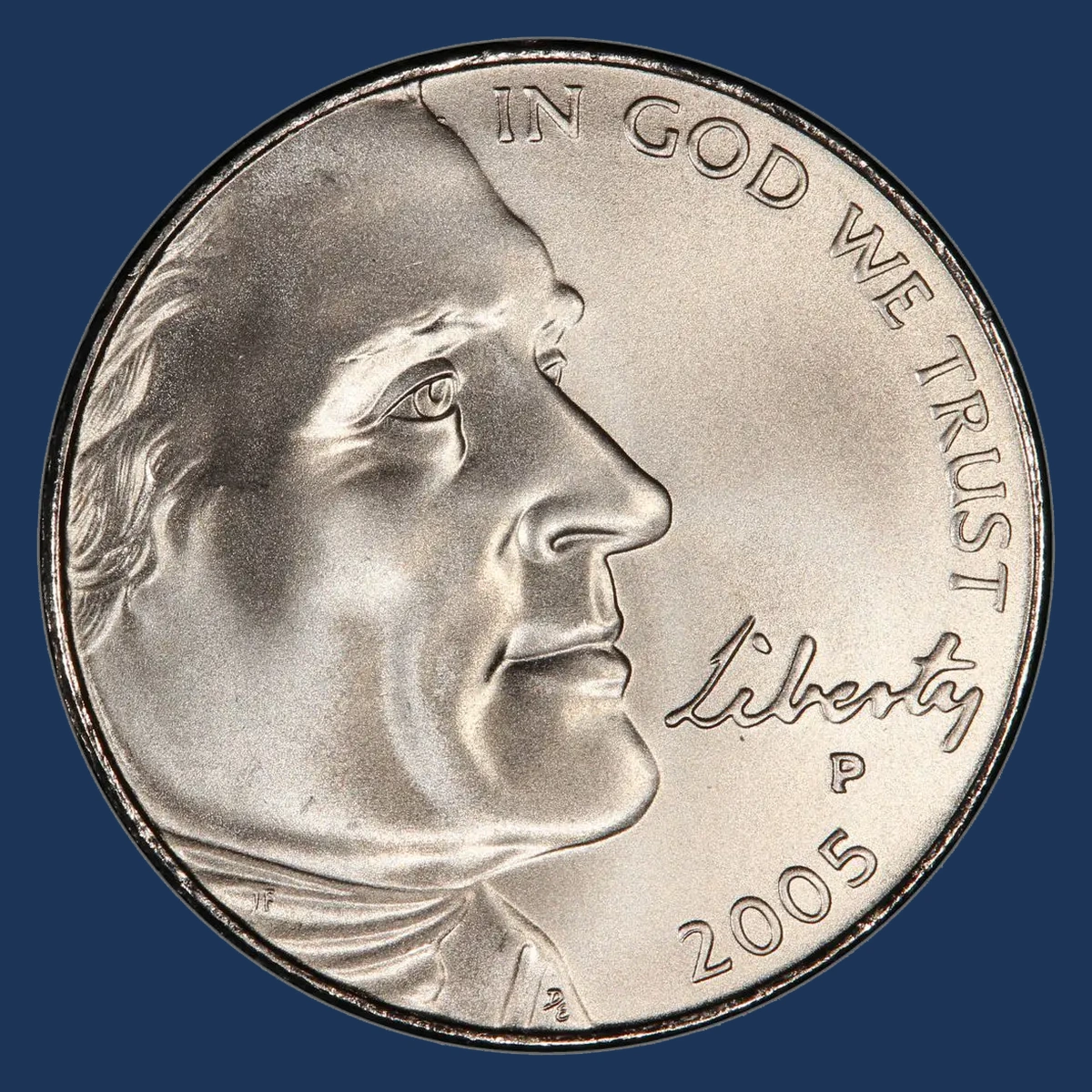 2005 Jefferson Nickel: Doubled Die Obverse