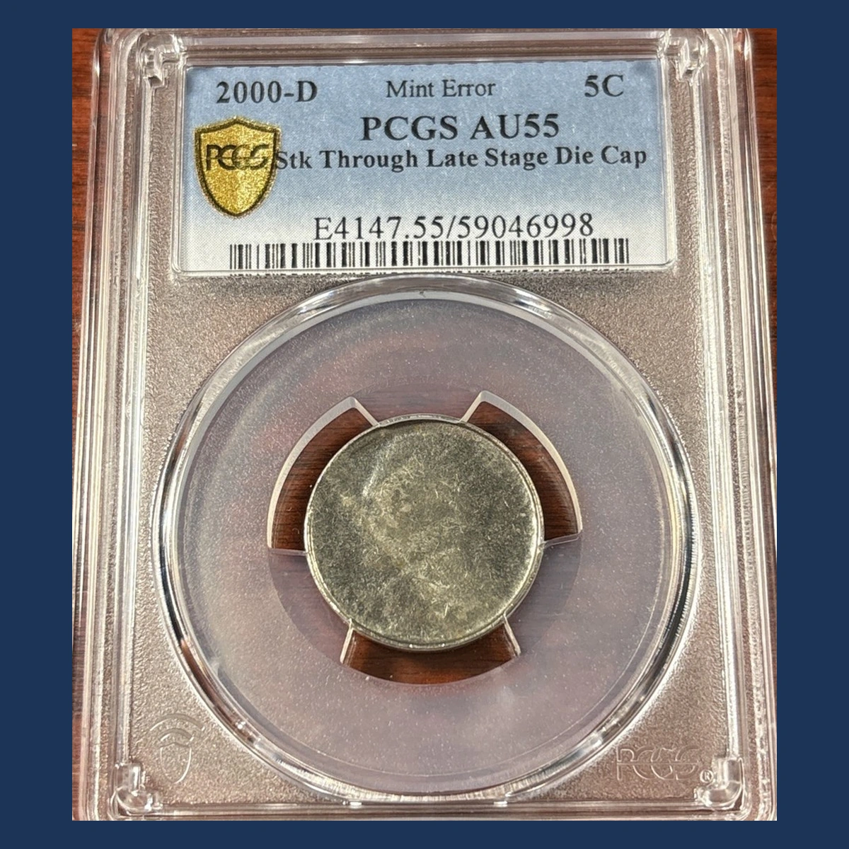 2000 Jefferson Nickel: Struck-Through Error