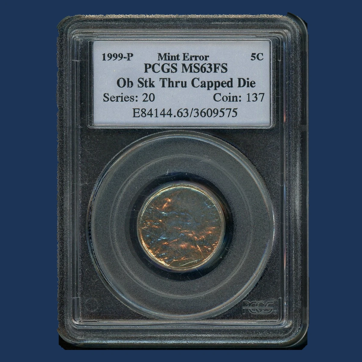 1999 Jefferson Nickel: Struck Through