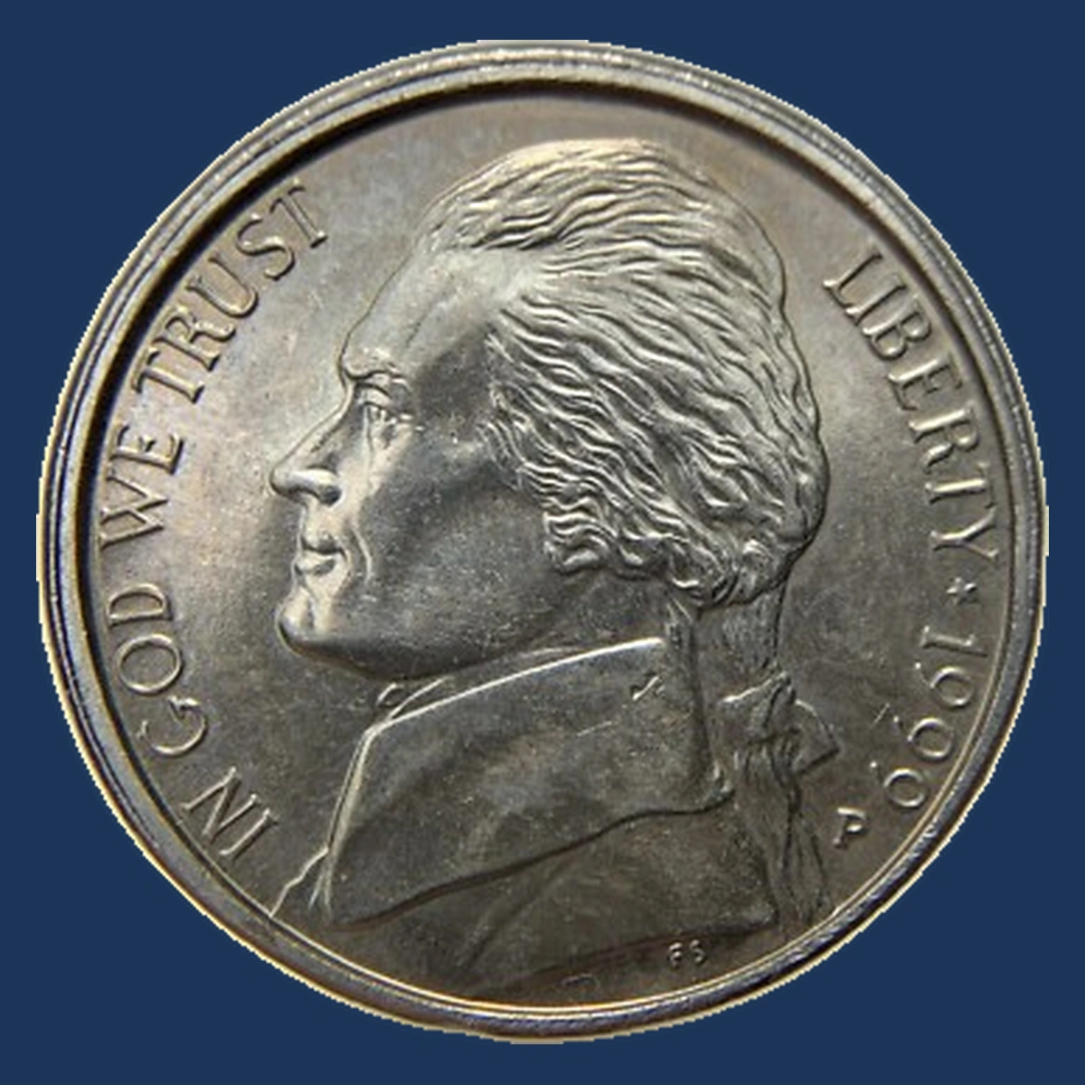 1999 Jefferson Nickel: Partial Collar