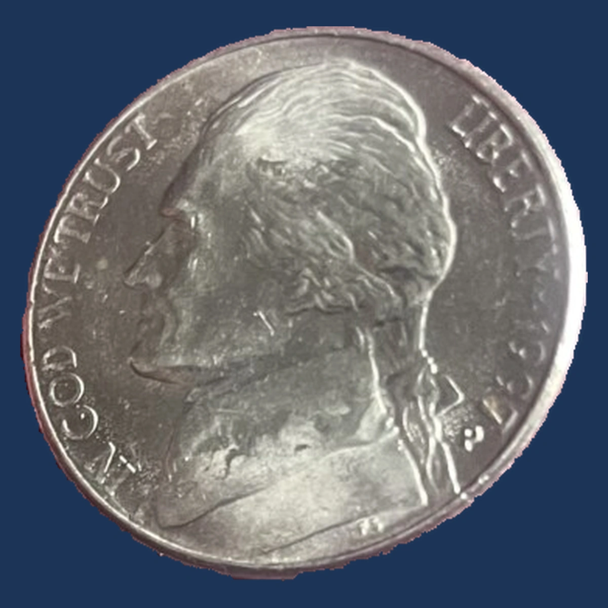 1997 Jefferson Nickel: Struck Through